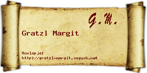 Gratzl Margit névjegykártya